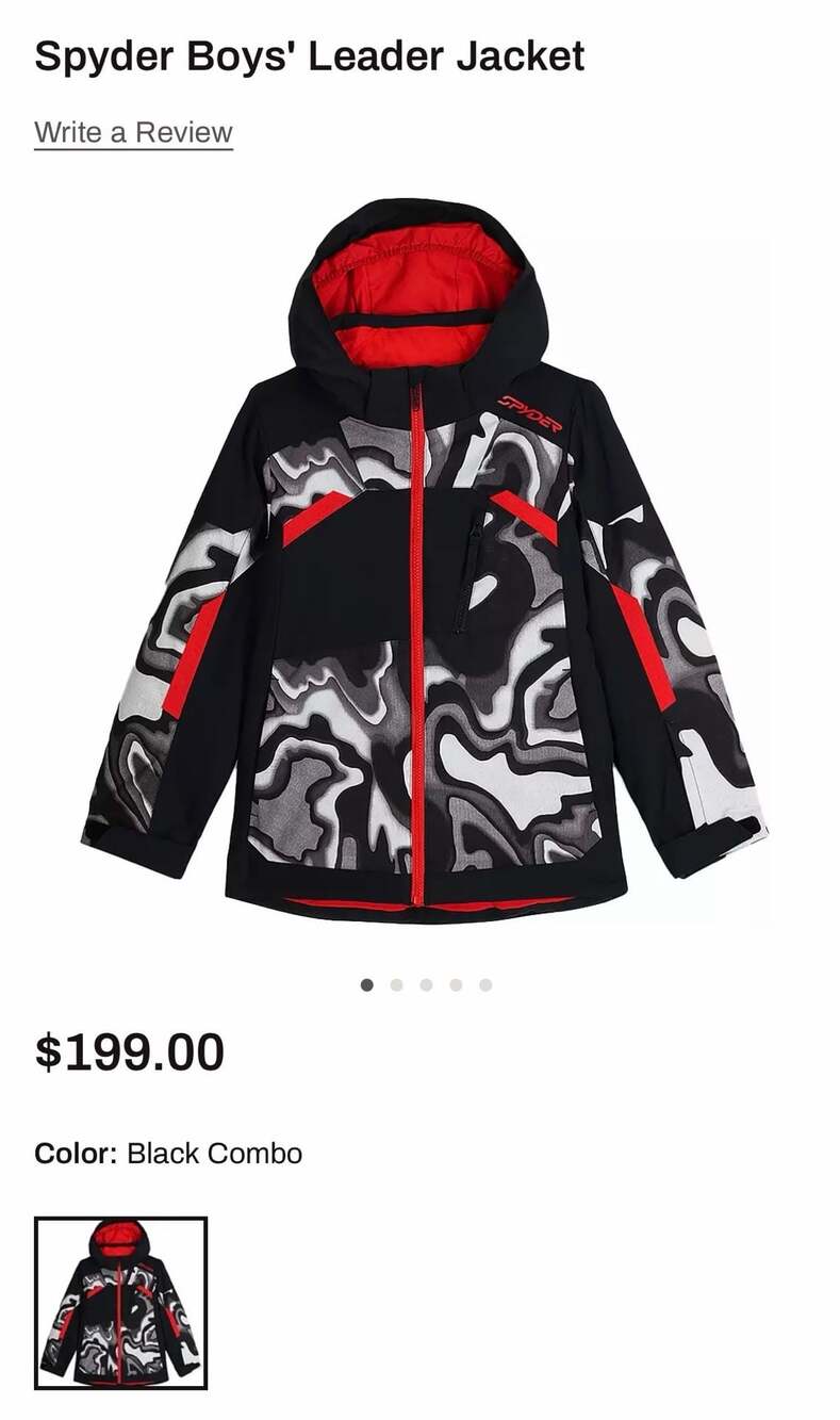 Spyder Boys' Insulated Ski Jacket